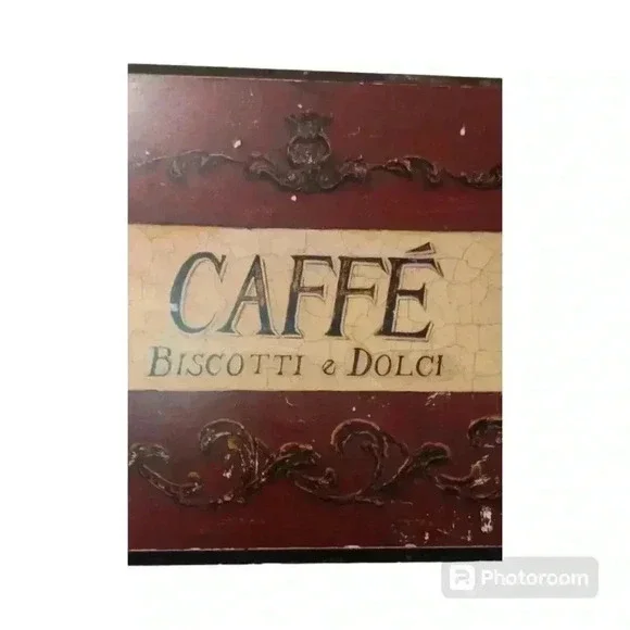 Beautiful Arnie Fisk Caffe Biscotti & Dolci Wooden Plaque Print - Picture 5 of 8